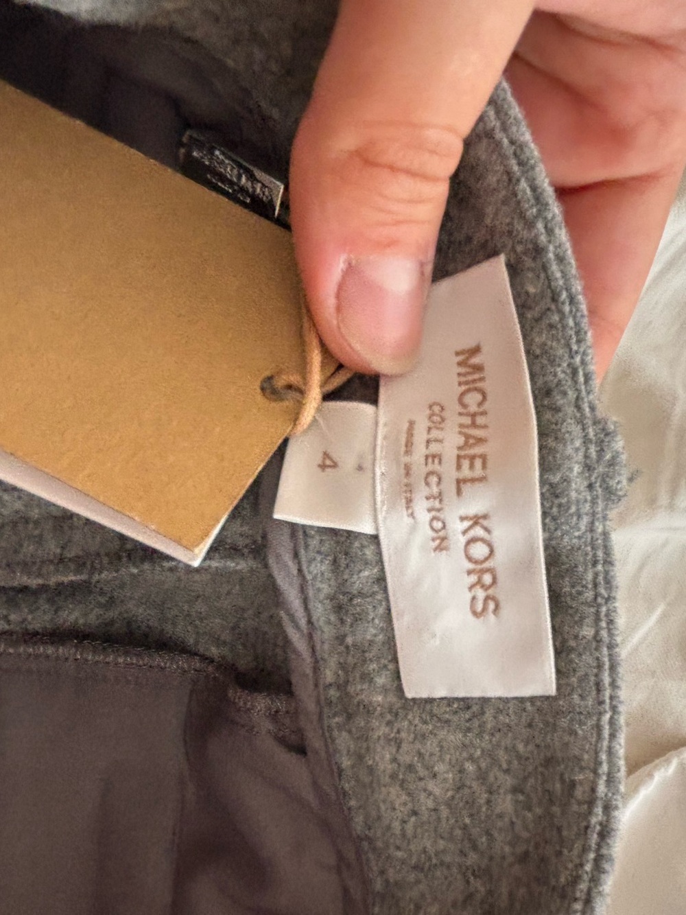 NWT Michael Kors Collection Carolyn Pant Virgin Wool Tapered Trousers Size 4 - Picture 7 of 7